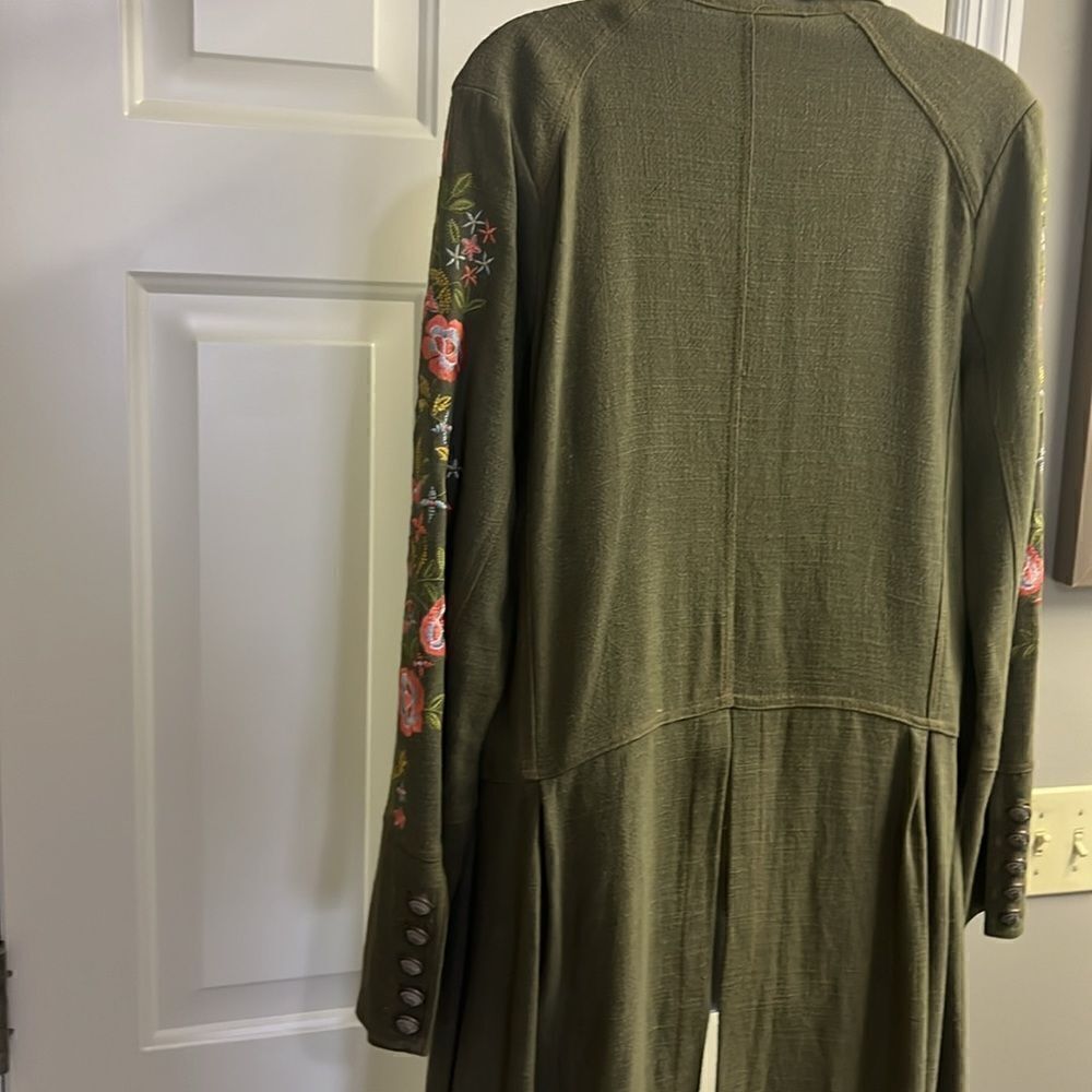 Aratta Silent Journey Multi Blend Sleeve Floral Embroidered Cherish Coat -S - Picture 13 of 16
